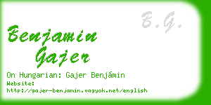 benjamin gajer business card